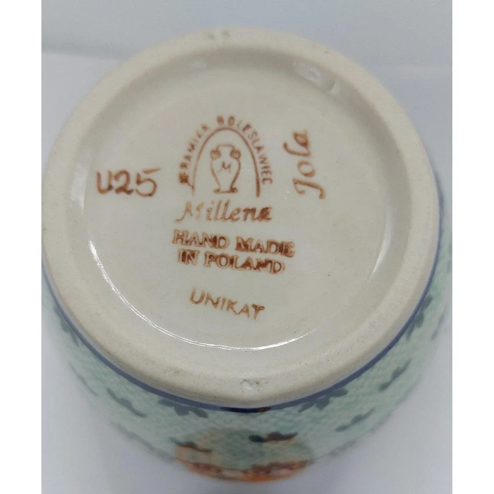 Polish Pottery Stoneware Boleslawiec Unikat Poland Canister Jar ~Jolanta Okraska